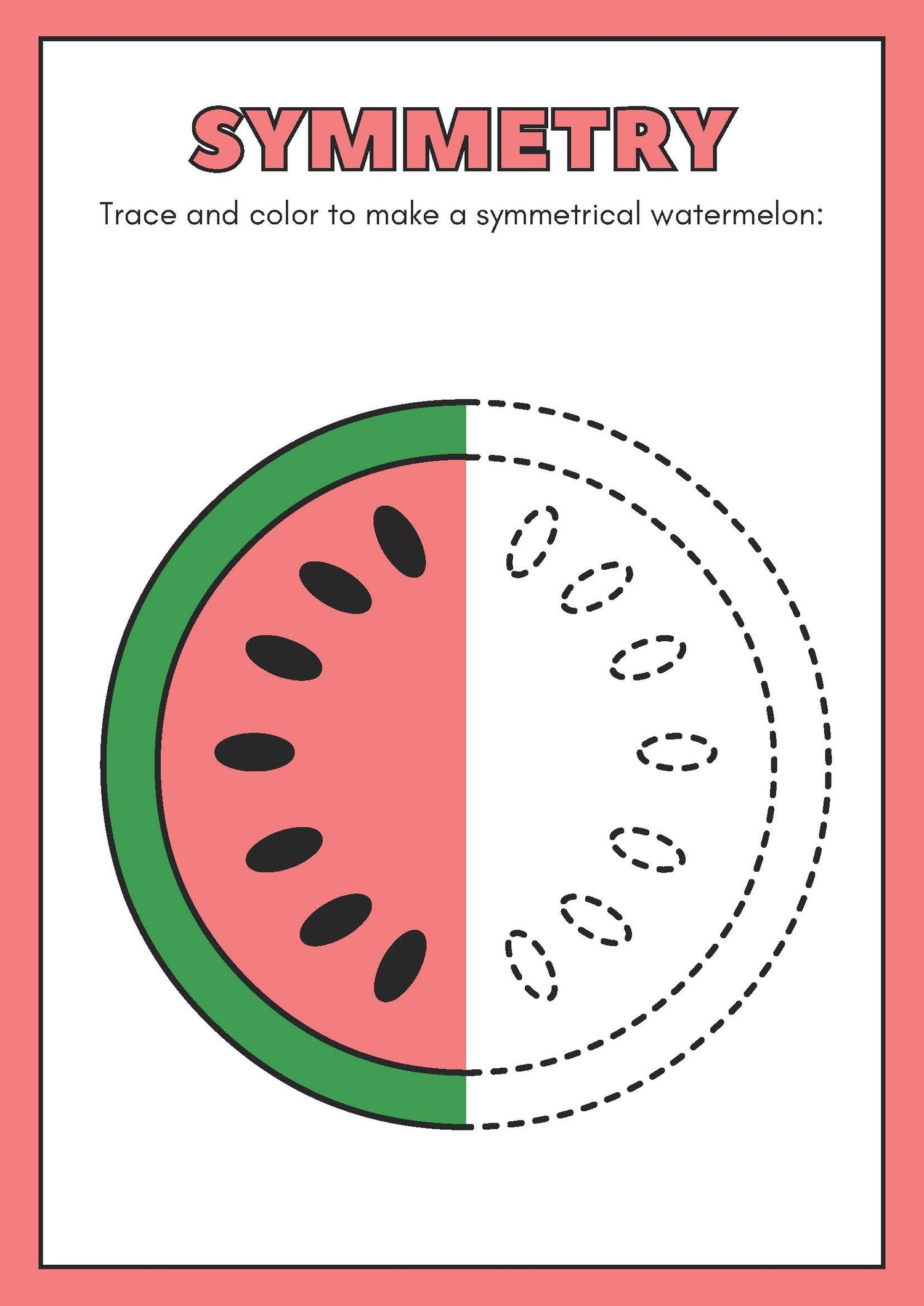 Colorful Symmetry Mathematics Worksheets