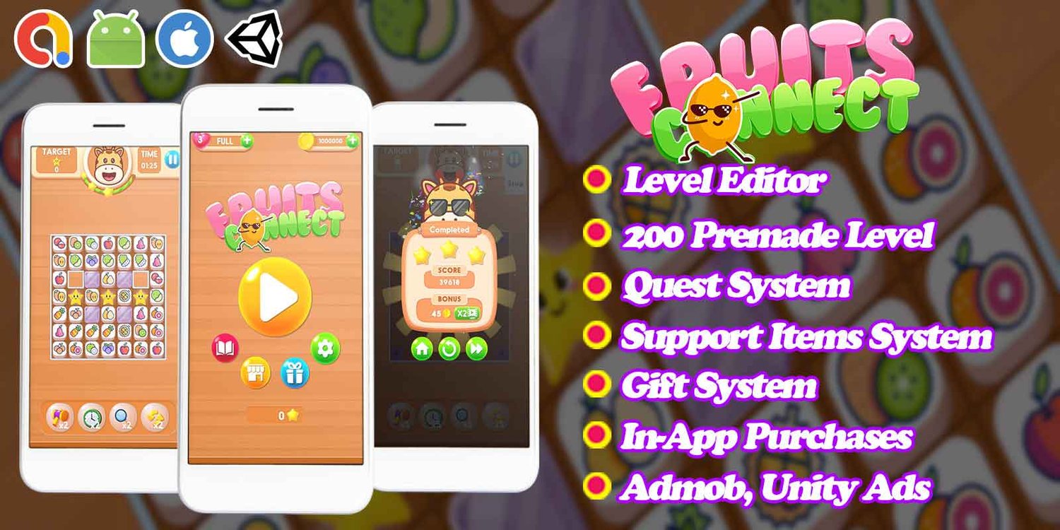 Unity 2D Puzzle Game Template unity matching game unity tile connect game 2d puzzle game unity