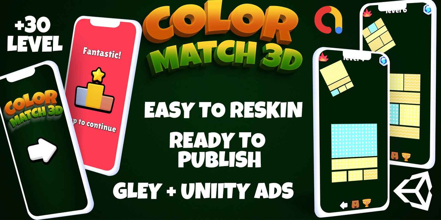 Unity 3D Puzzle Game Template 3d puzzle game unity puzzle 3d template unity color match puzzle game