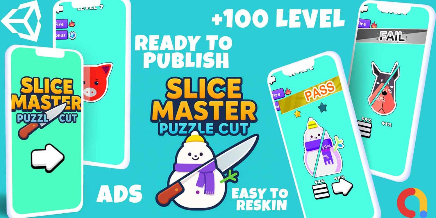 Slice Master Puzzle Cut unity 3d puzzle game template