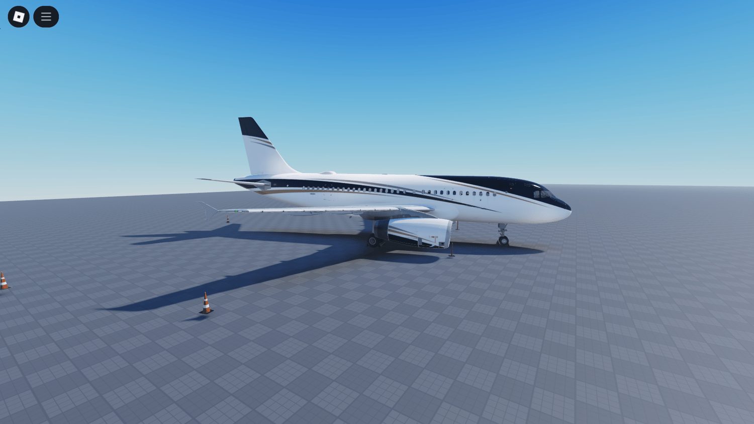 Cabin with removable seats in Roblox luxury jet