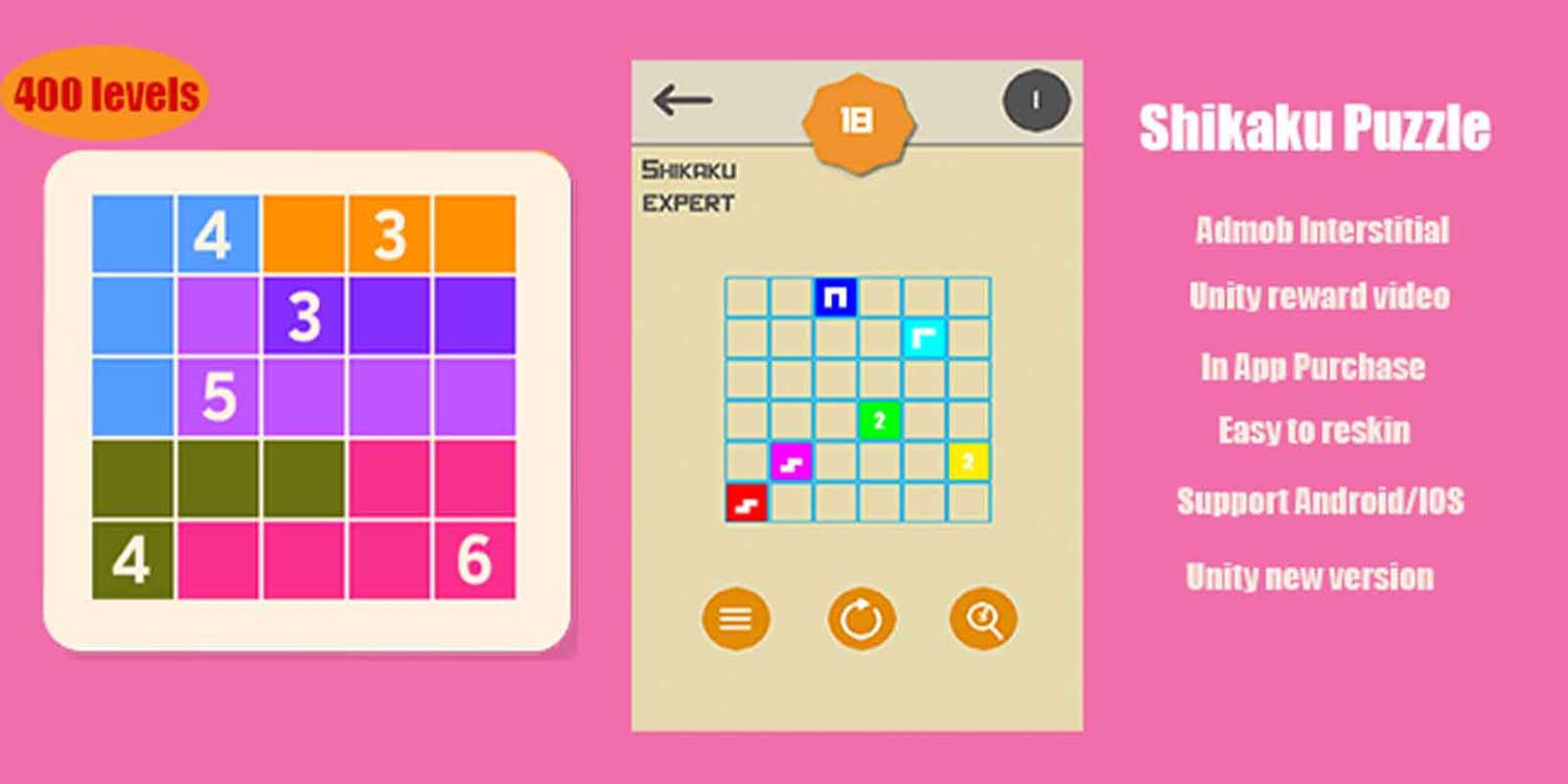 Unity 2D Puzzle Game Template unity shikaku puzzle unity slide puzzle game 2d puzzle game unity