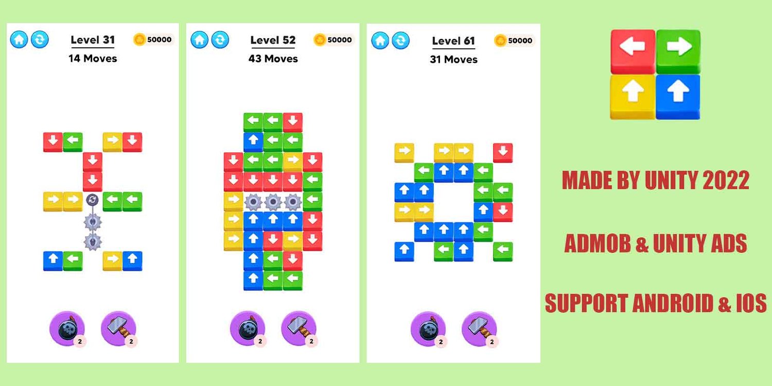 Unity 2D Puzzle Game Template unity click game block game unity 2d clicker game