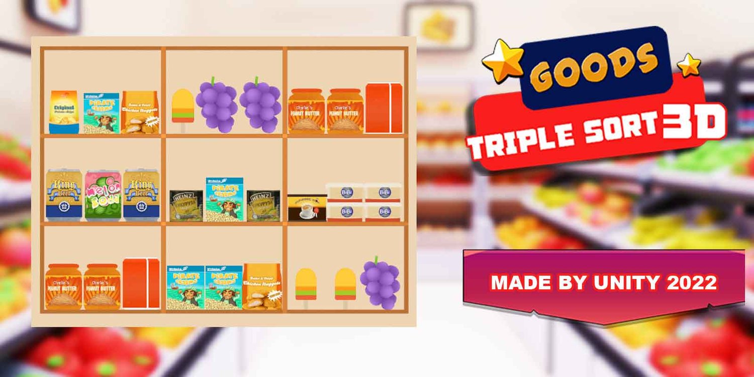 Goods Triple Sort 3D unity 3d puzzle game template