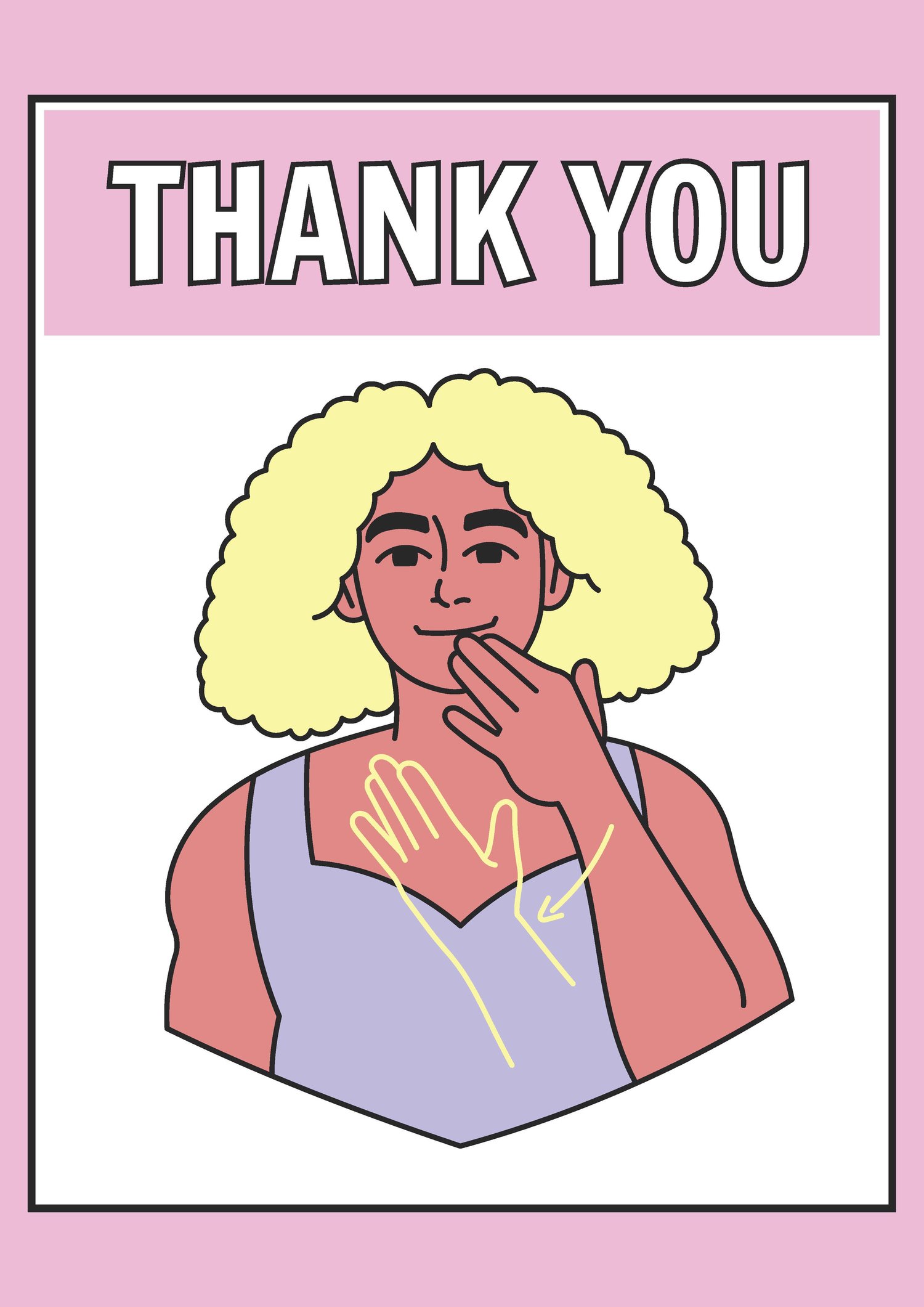 ASL Hand Signs Poster Colorful Illustrative Style