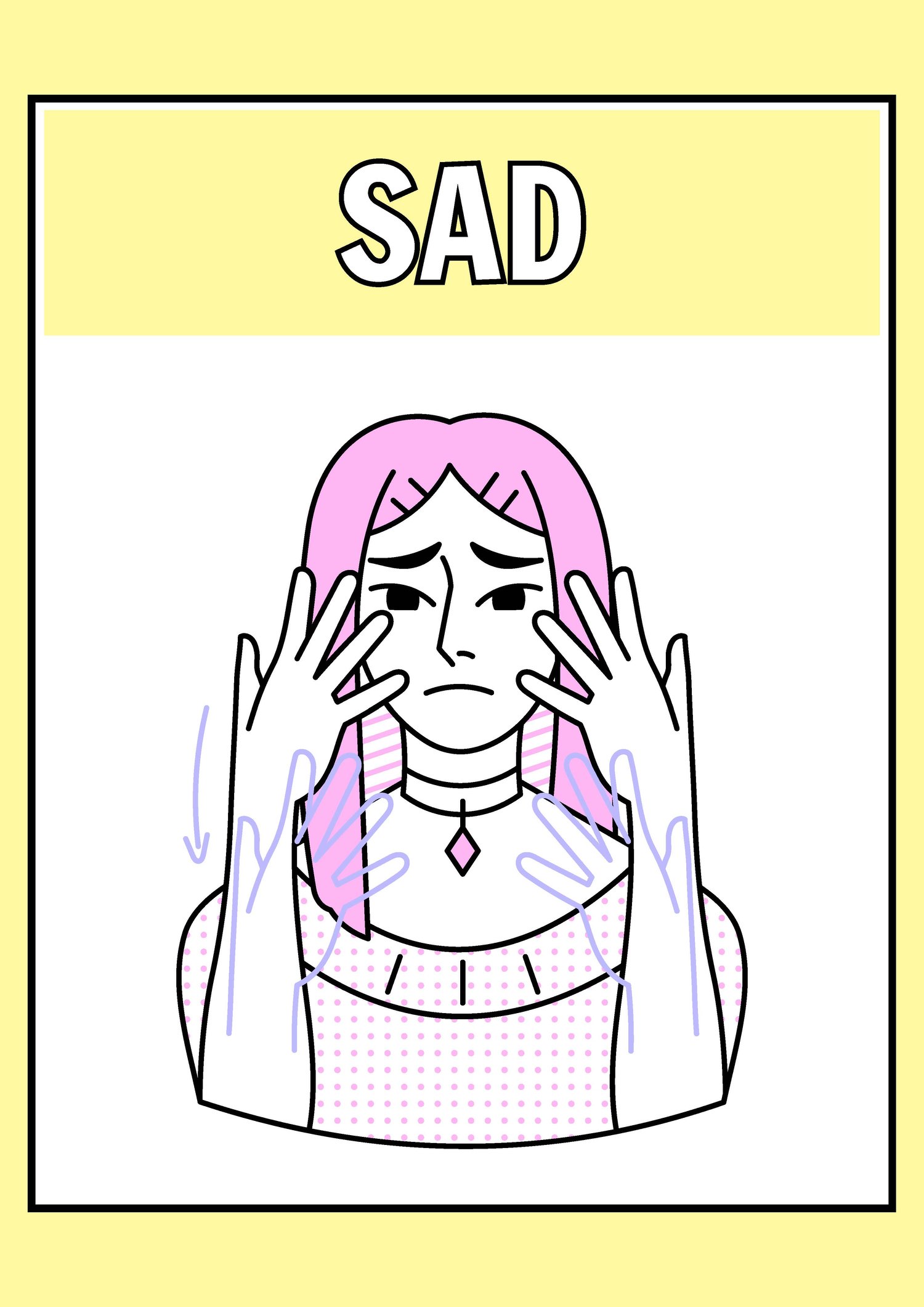 ASL Hand Signs Poster Colorful Illustrative Style