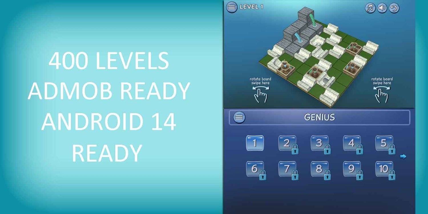 Aqua Maze unity 3d puzzle game template