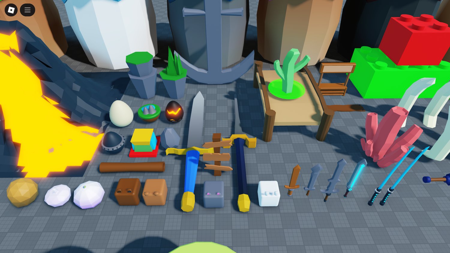 100+ low poly Super Mario props made in Blender