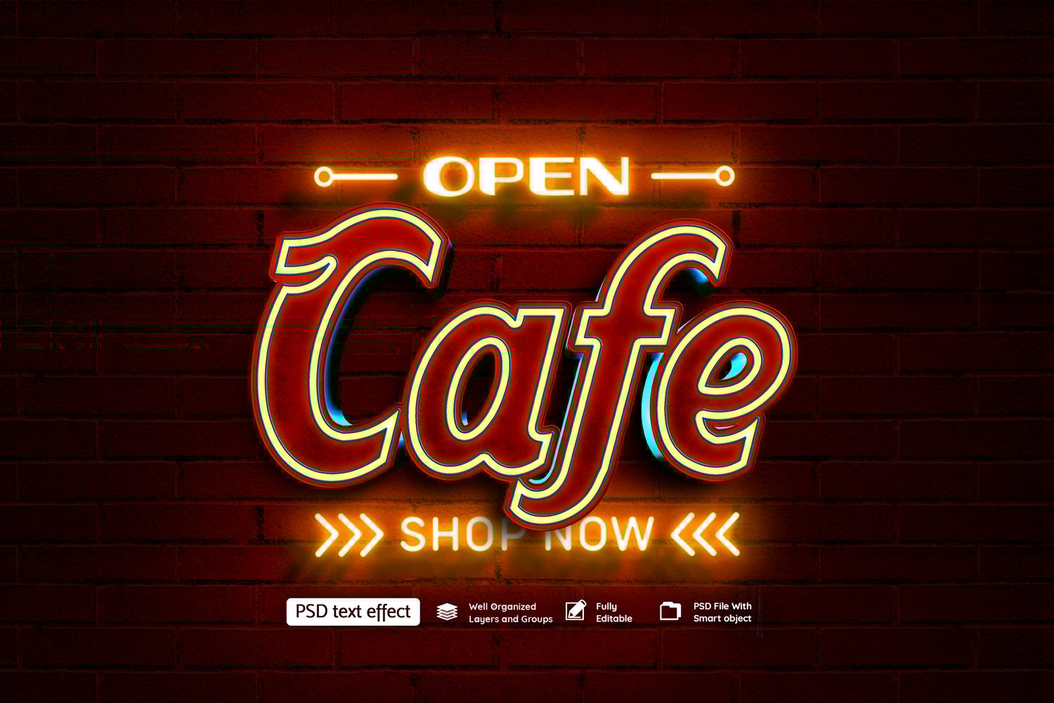 Download stunning PSD text effects to instantly upgrade your designs! From 3D, neon, chrome, retro, to fire and glitch styles—these editable templates are perfect for Photoshop users who want professional results fast. Fully layered, easy to customize, an