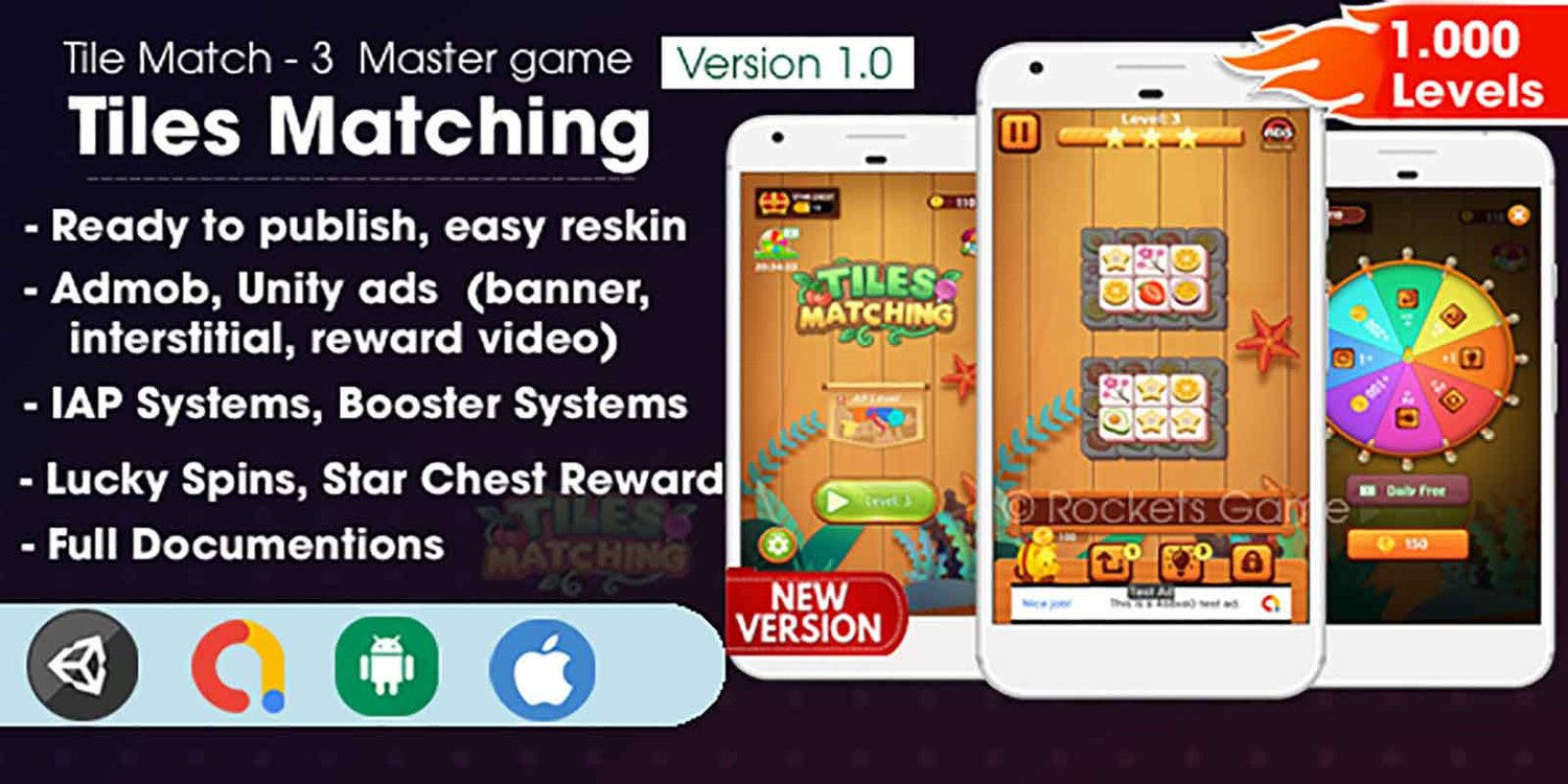 Unity 2D Puzzle Game Template unity tile game template unity tile connect game unity matching game unity match game