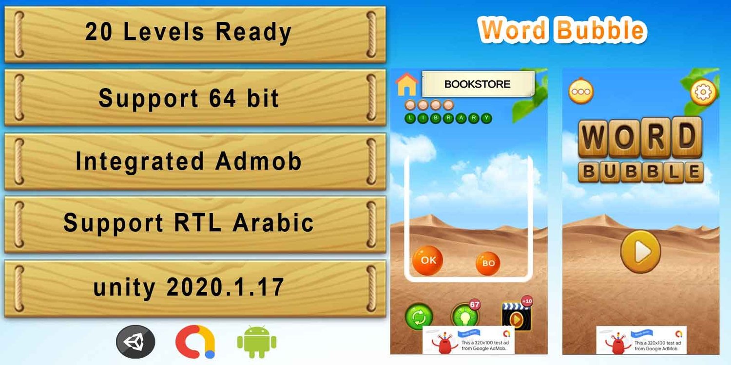 Unity 2D Puzzle Game Template word puzzle unity word game template unity word search puzzle