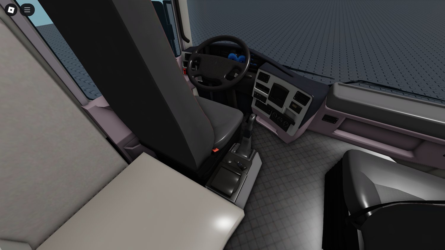 Drivable white truck in Roblox RP game