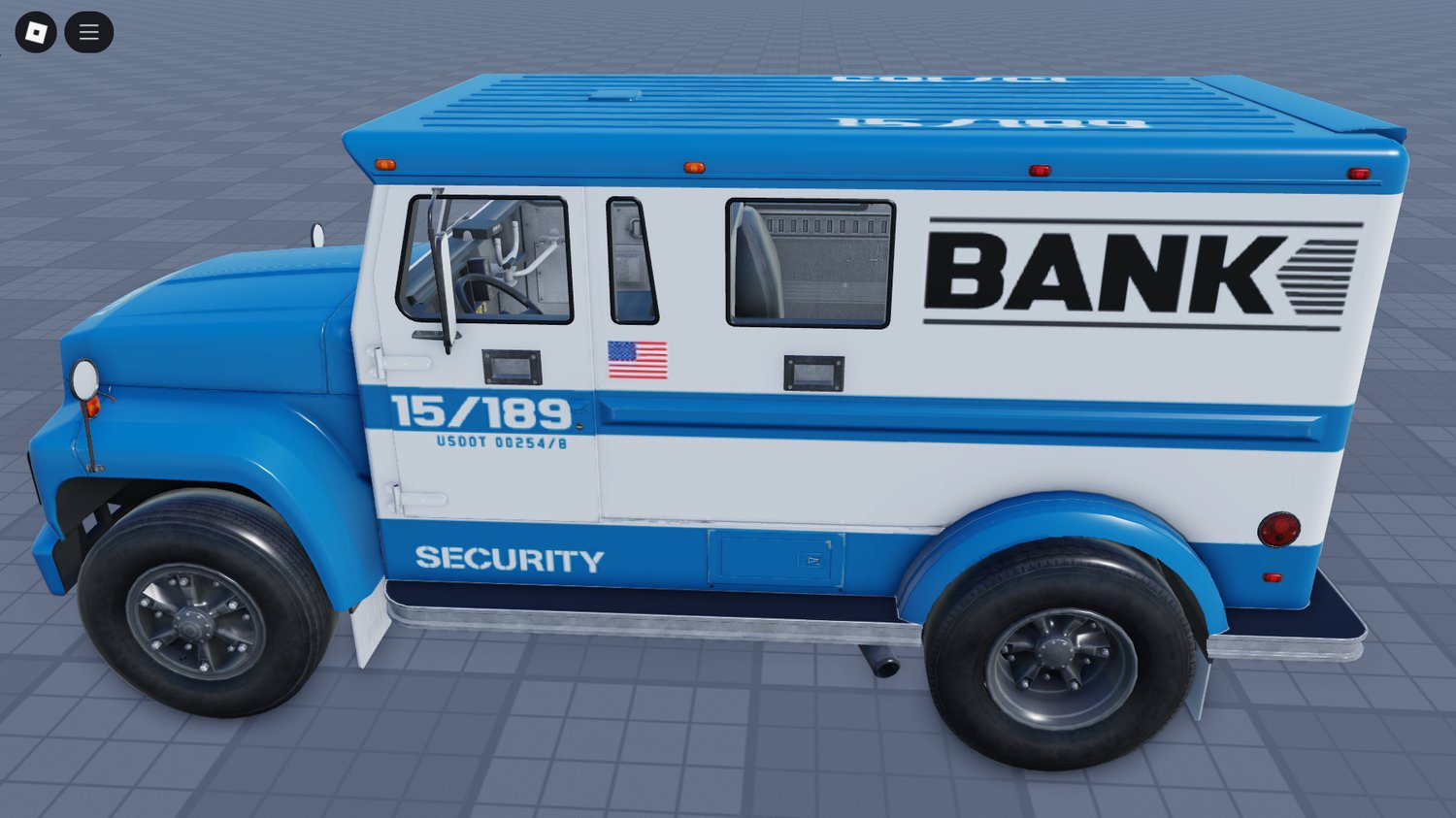 Drivable armored vehicle for robbery roleplay in Roblox