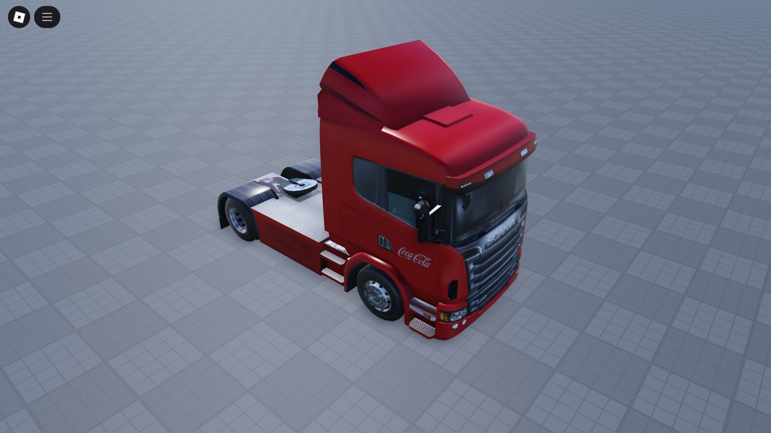 Roblox delivery truck with driver and passenger seats