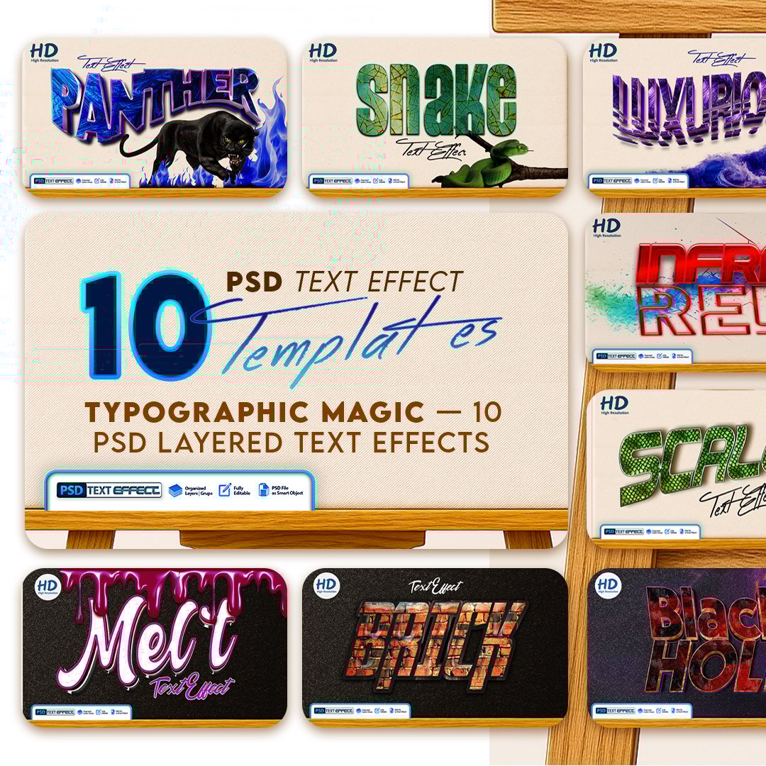 🔡 Transform Your Typography: Premium PSD Text Effect Templates You Need   In today’s visual-driven digital space, typography is no longer just letters—it’s a statement. Whether you're creating logos, social media posts, posters, or YouTube thumbnails, usi