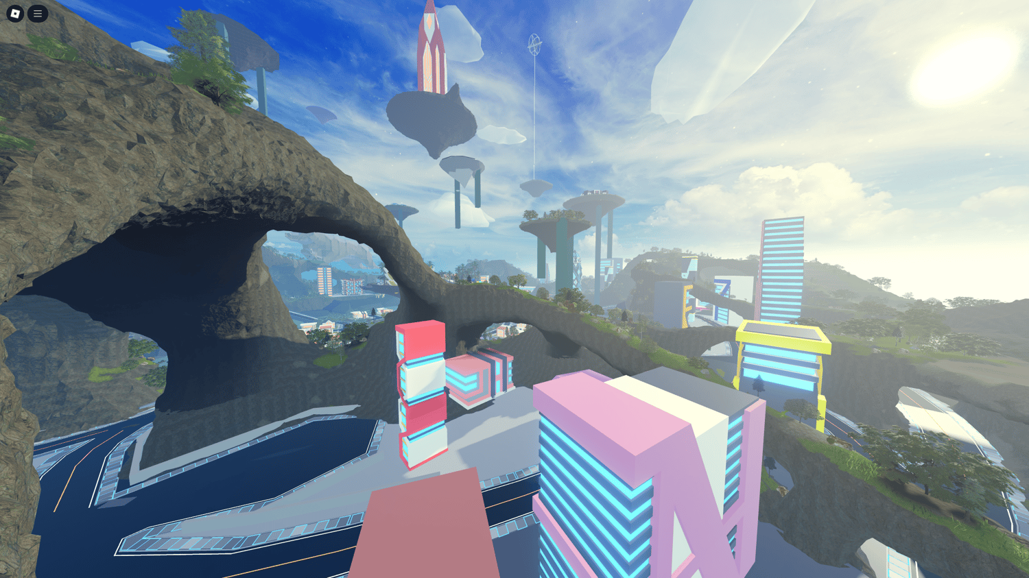Crystal cave and underground factory in sci-fi map