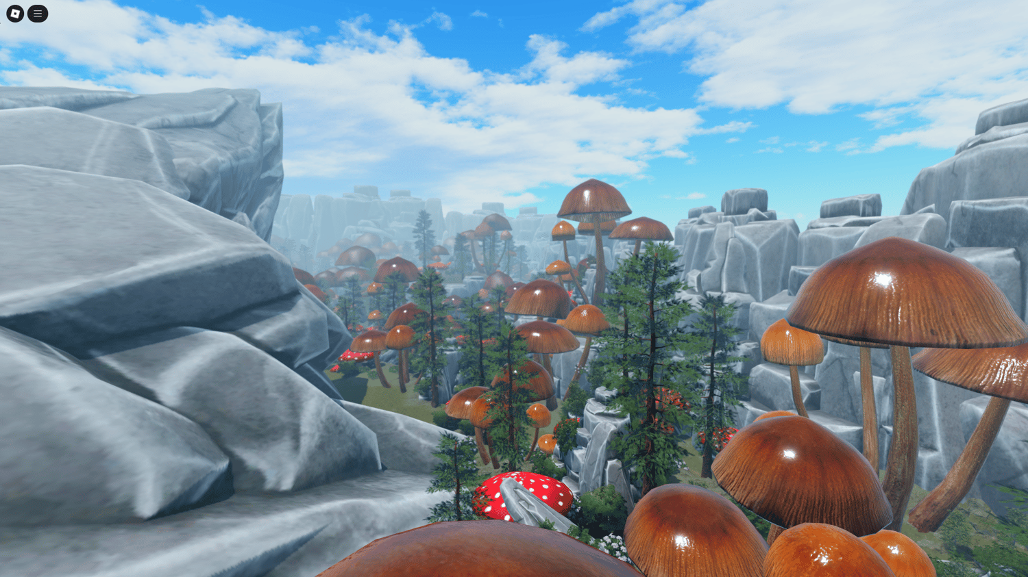 PBR lighting and atmospheric effects in mushroom world