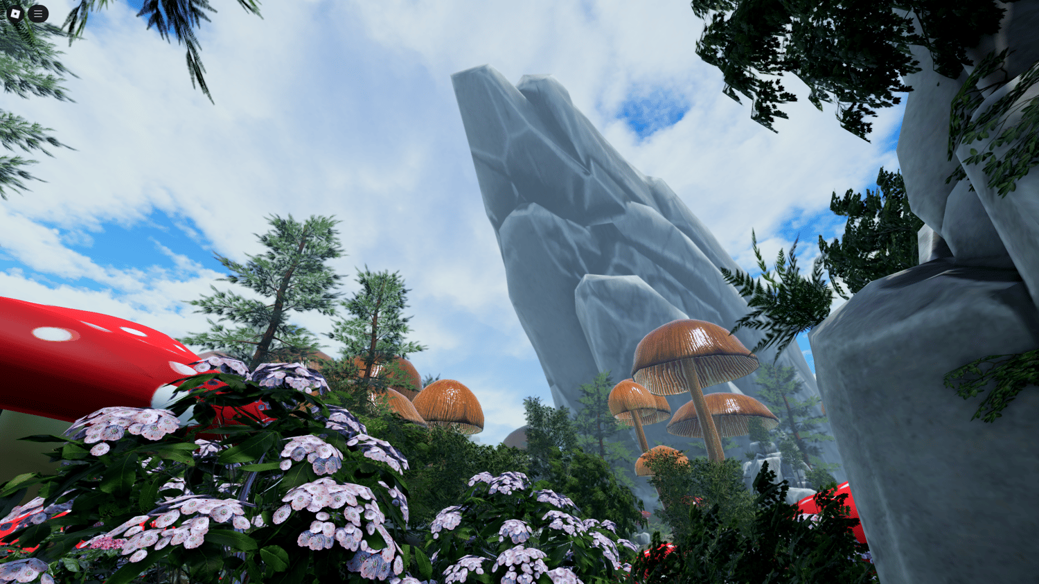 Roblox terrain with custom roads and vegetation