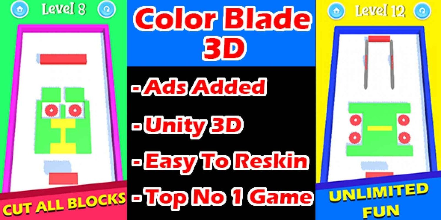 Color Blade unity 3d puzzle game template unity puzzle game source code