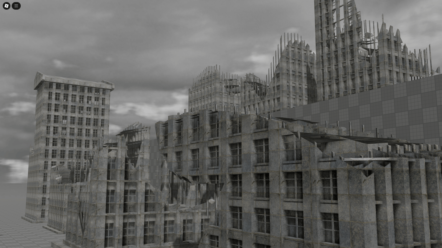 PBR damaged buildings for WWII-style Roblox maps