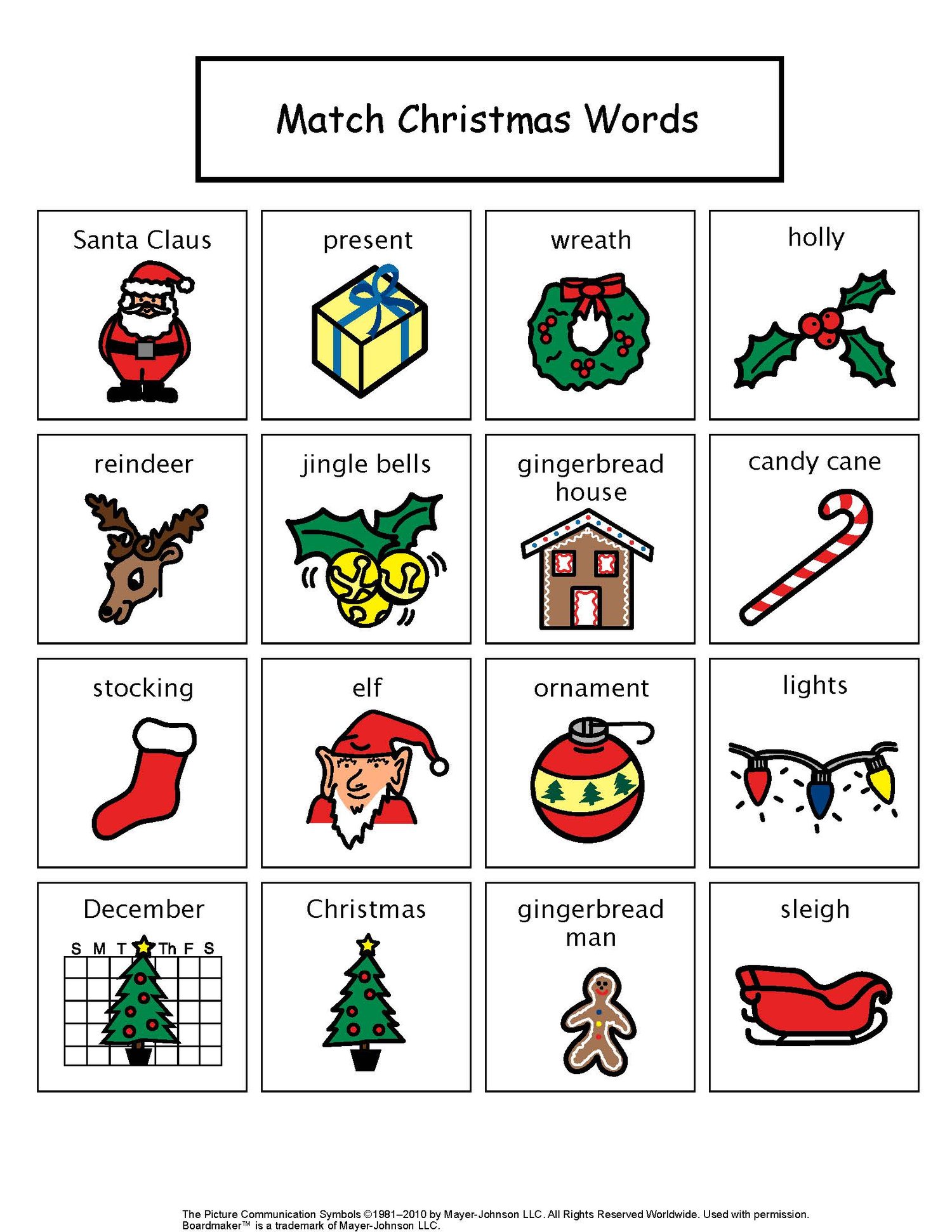 Winter Vocabulary Unit for Special Education