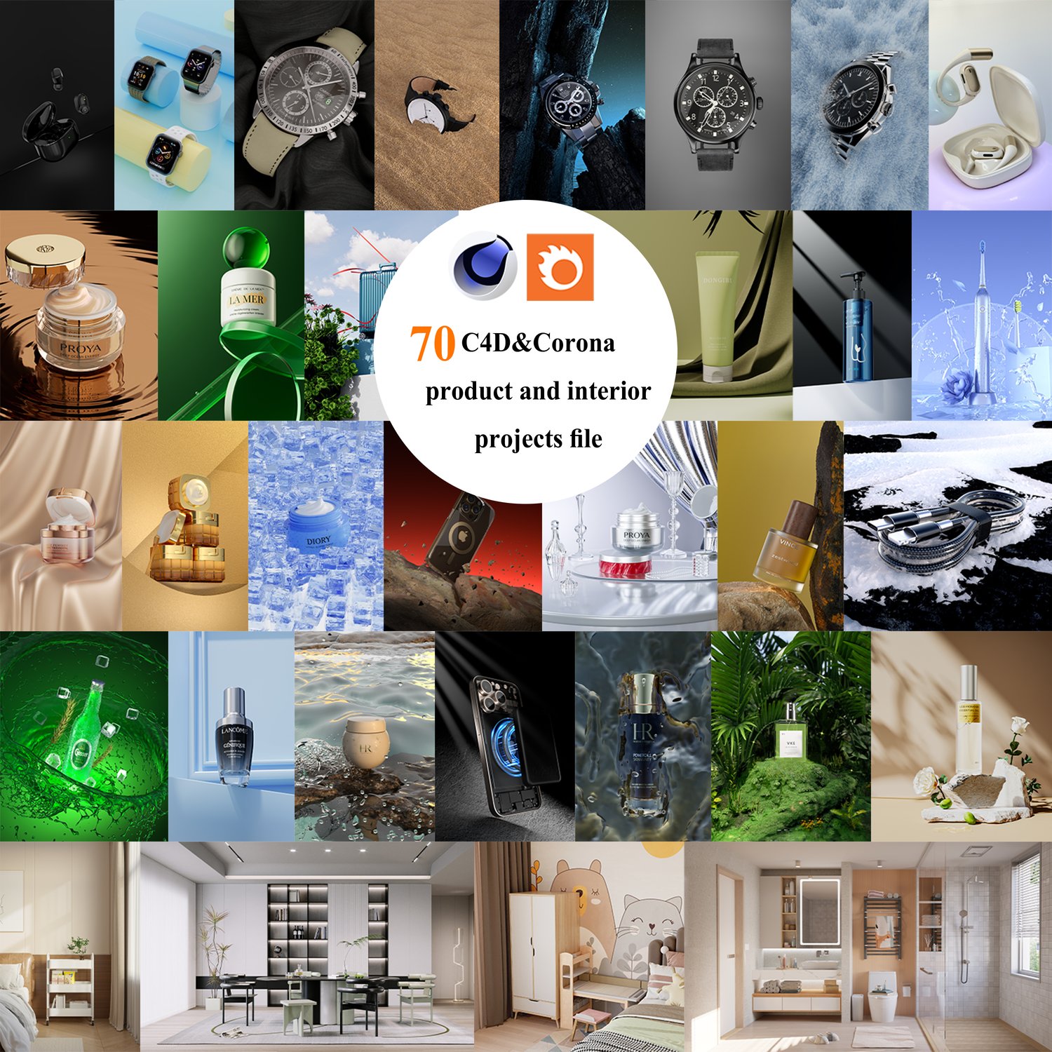 c4d and corona project files download