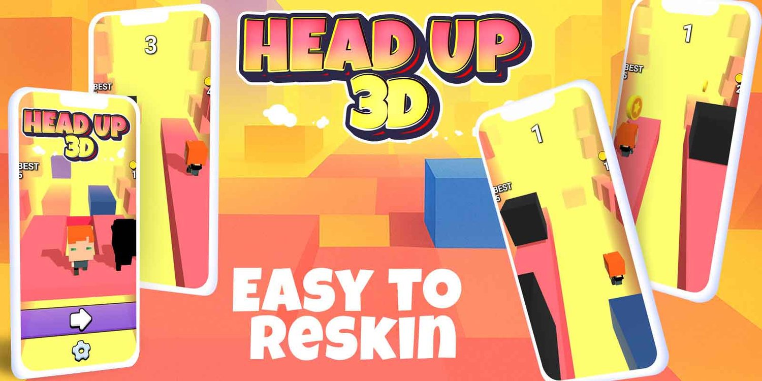 Head Up unity 3d casual game template unity casual game source code unity 3d template