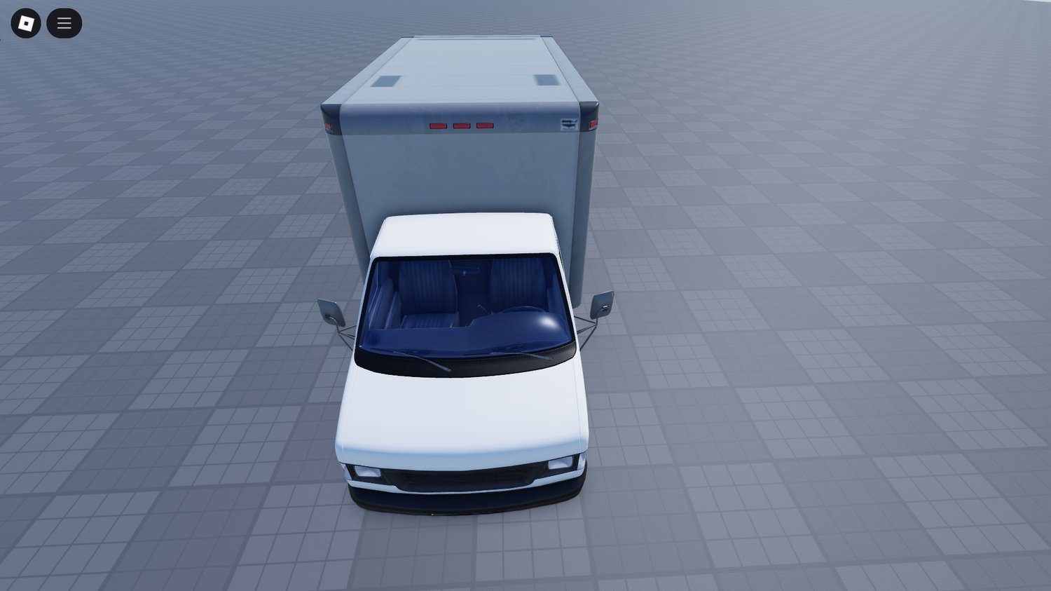 Side profile of drivable cargo truck
