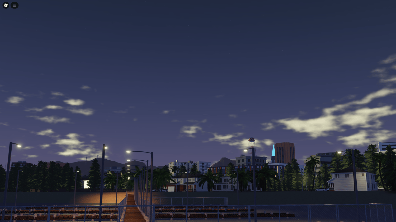 Roblox boat dock next to green park area