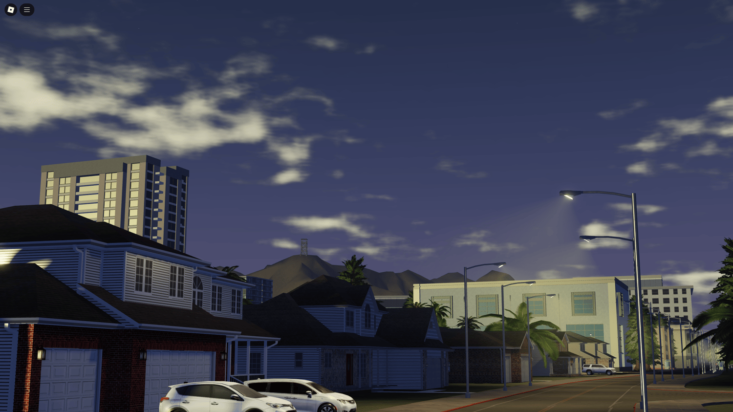 Fictional Roblox island city for open world games