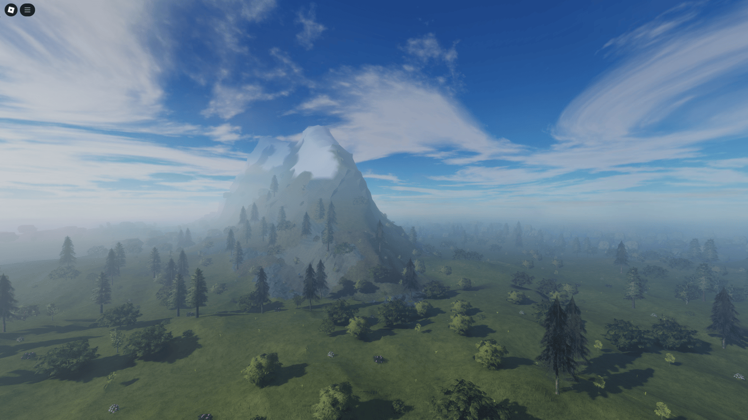 Dirt paths through forest and lava terrain