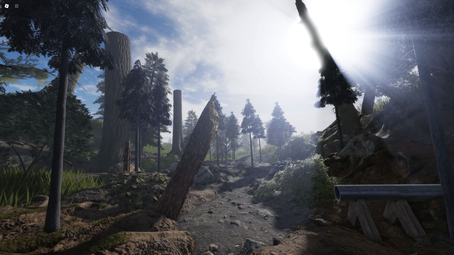 Burnt trees and lava rivers in evil side