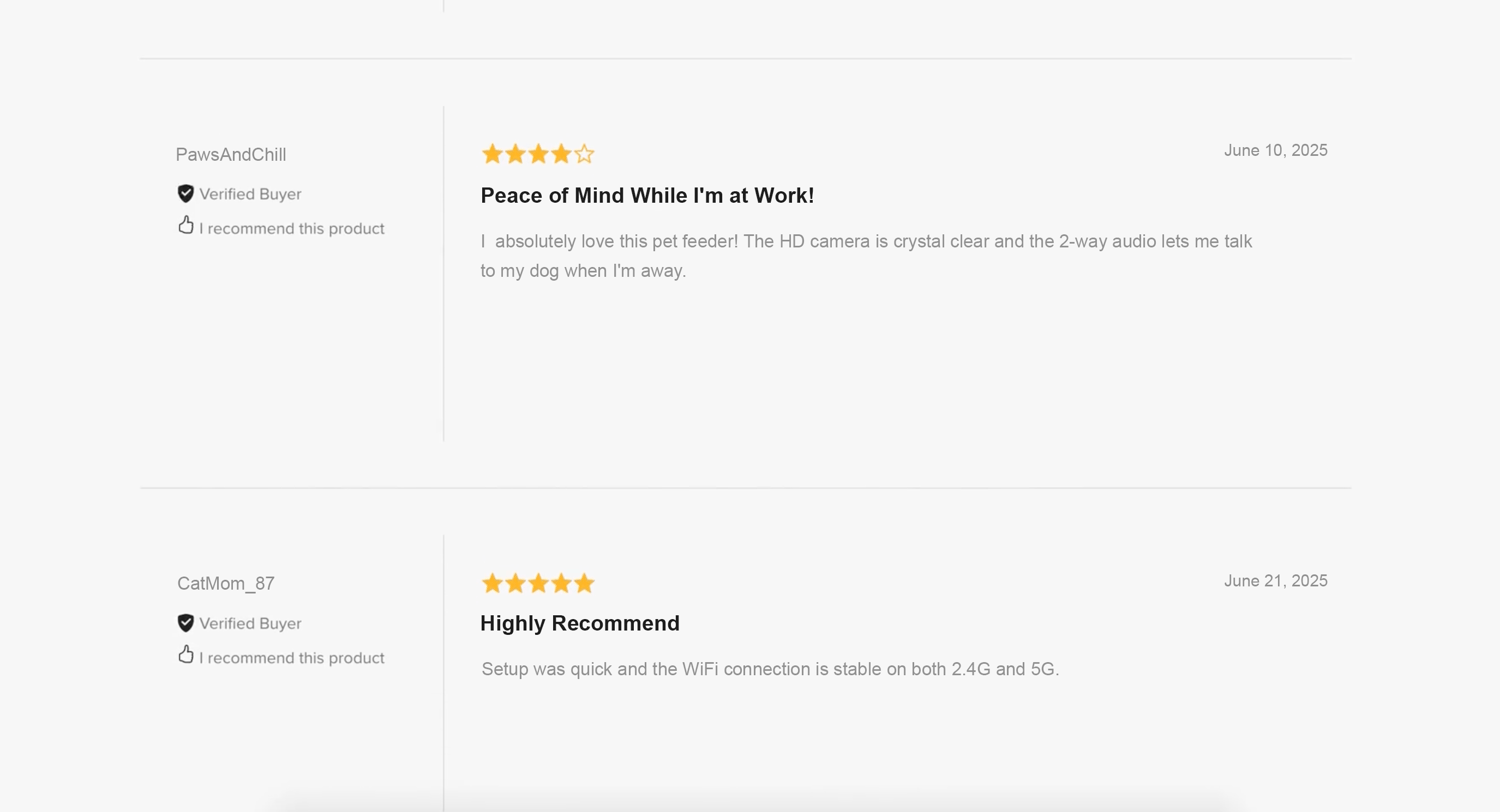 Our Customer Feedback.