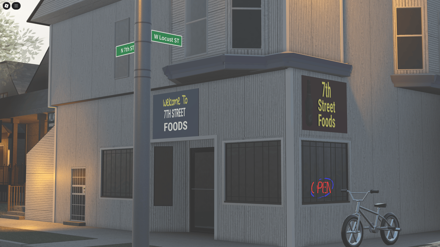 Roblox street RP map with detailed hood style