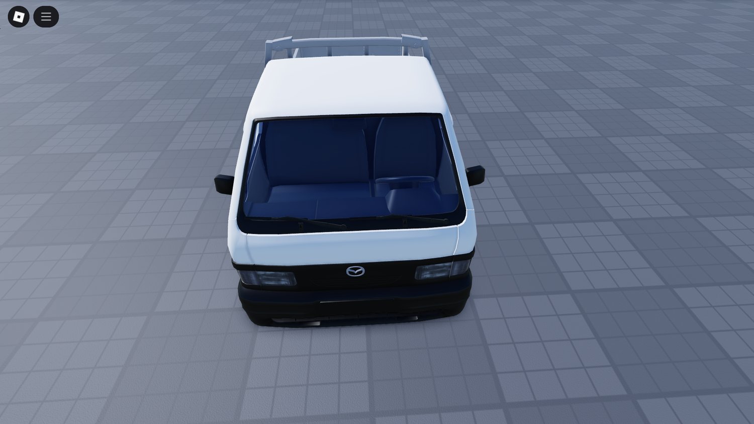 Detailed interior of Mazda E 2200 Pickup Truck 3D model