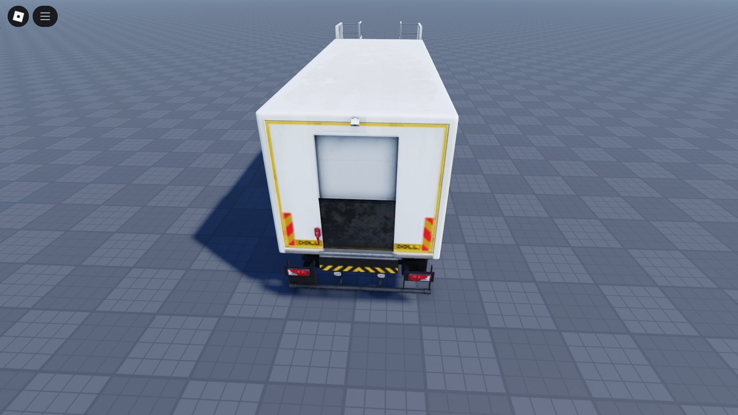 Rear view of 3D truck model for digital projects