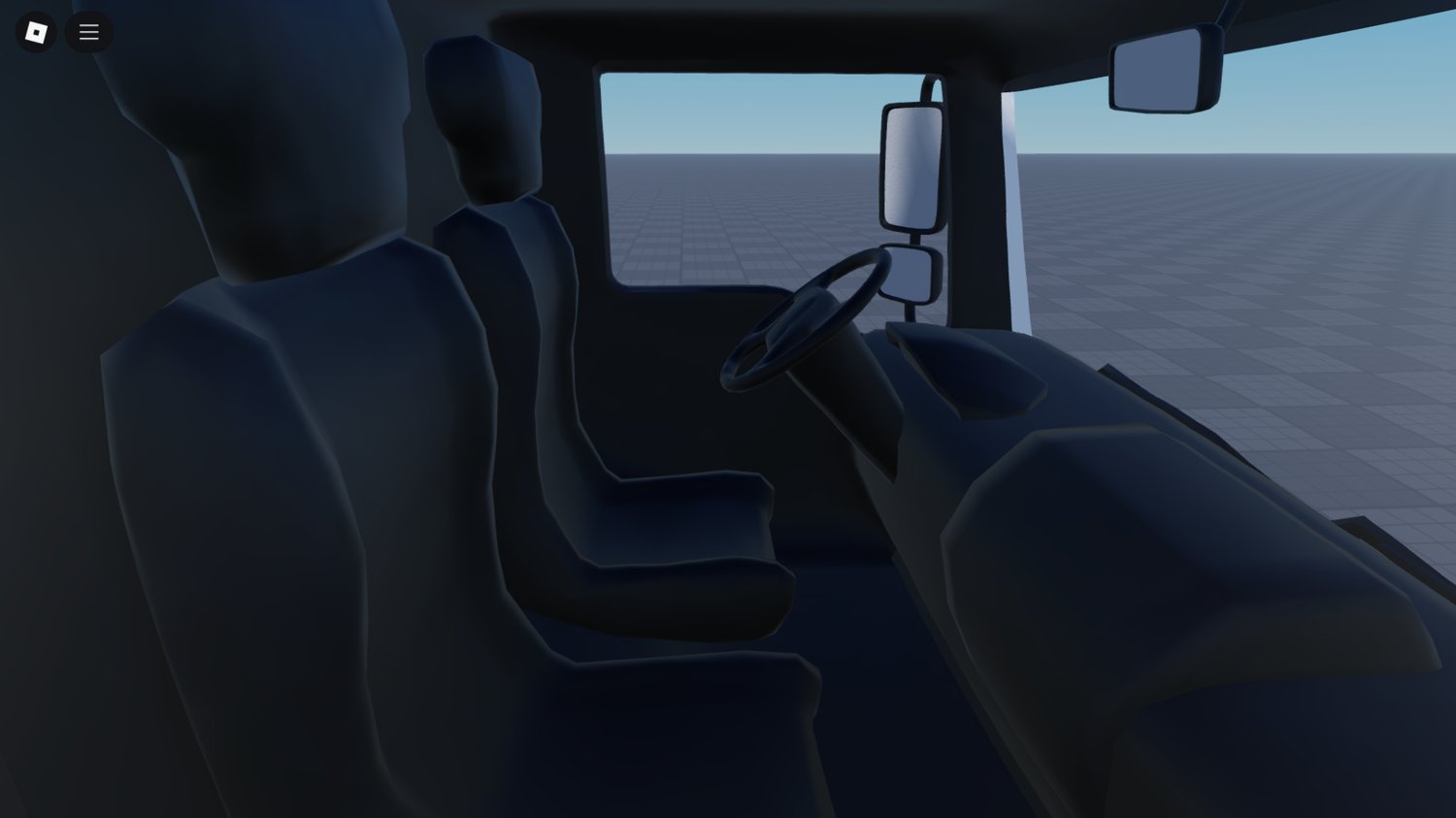 Close-up of 3D truck interior design