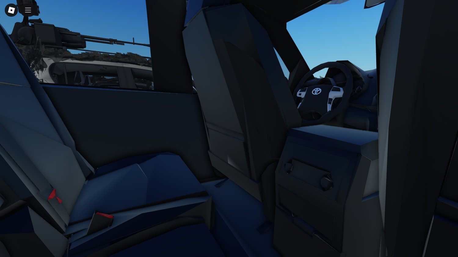 Driving Toyota Hilux with scripted lights on