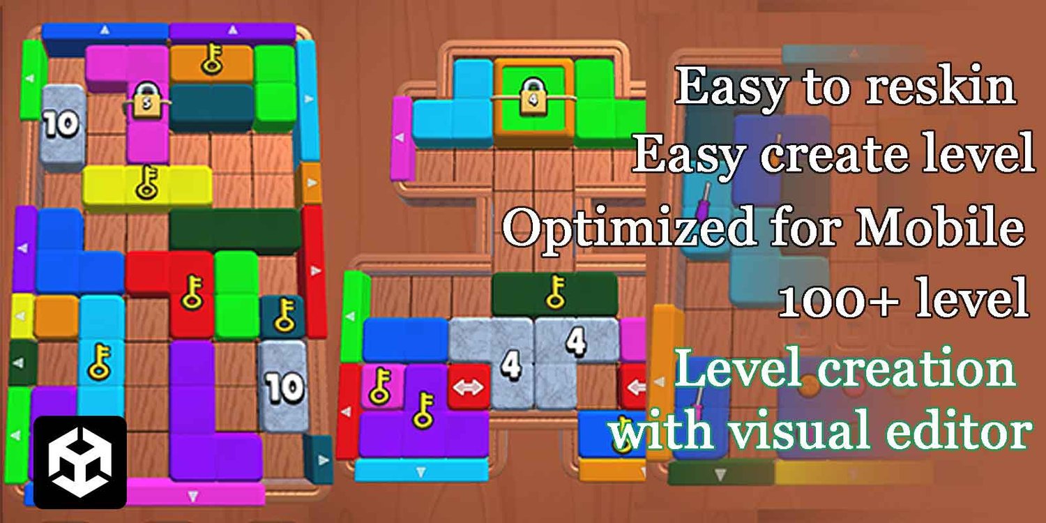Color Block Jam unity 3d puzzle game template unity puzzle game source code puzzle game unity 3d