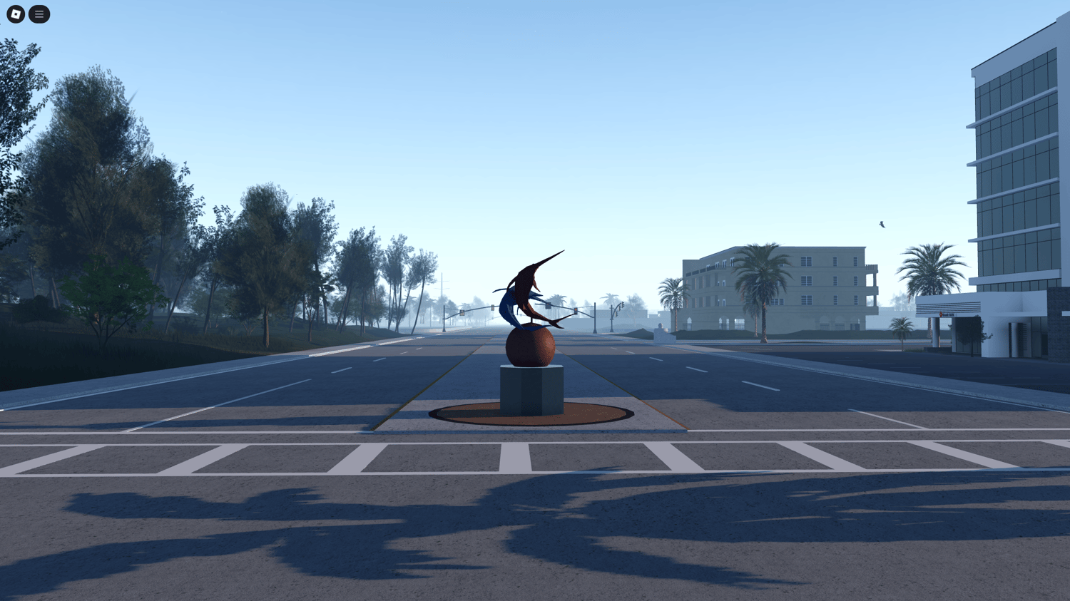 Highway system connecting islands in RP map