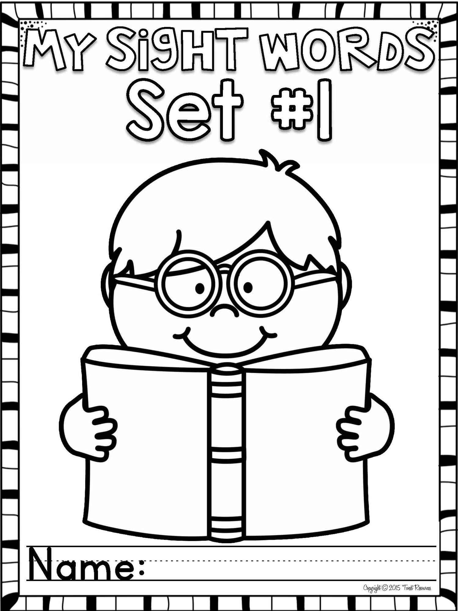Sight Word Fluency and Word Work – Set #1