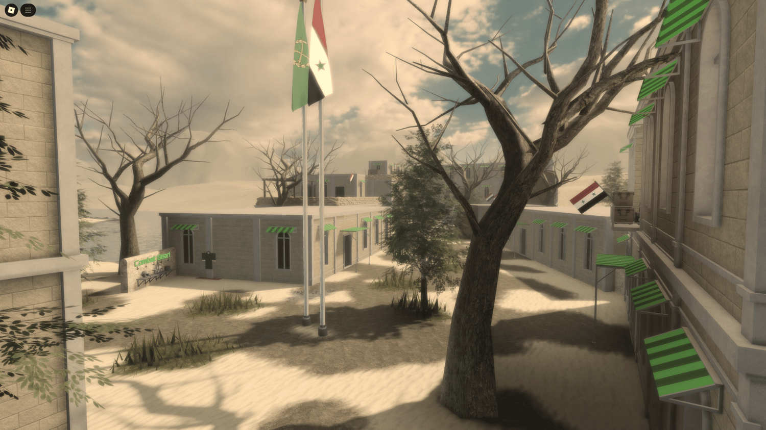 Military helicopters and plane runway in Roblox