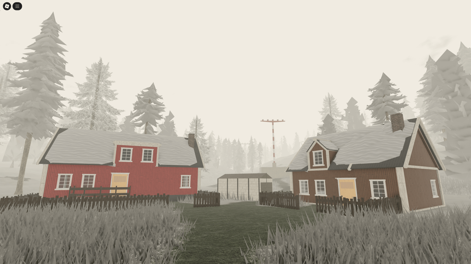 Frozen coastal scenery in Roblox