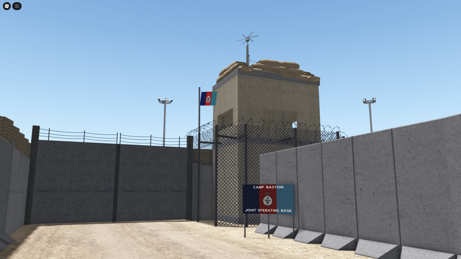 Helmand Province airbase with desert terrain