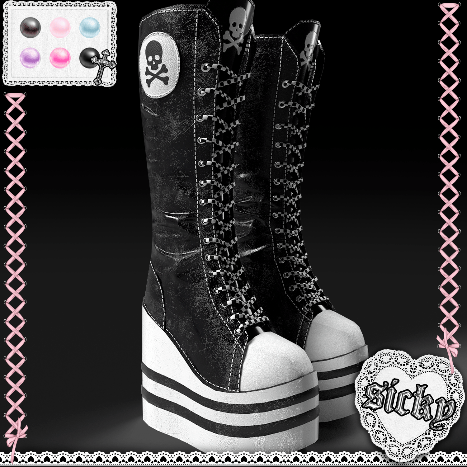 ₊˚⊹♡ my scene boots (personal and commercial )