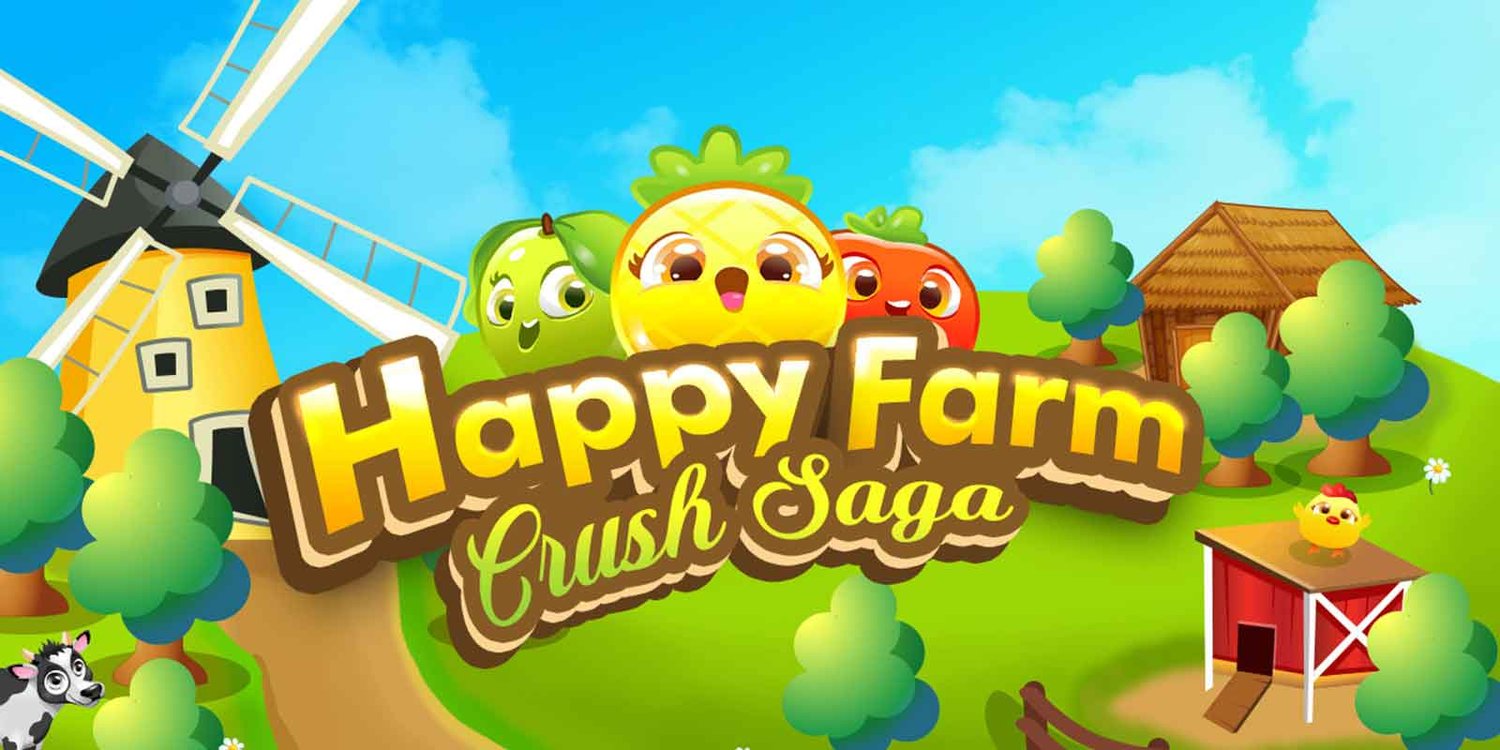 Happy Farm Crush Saga unity 2d puzzle game unity match 3 game unity 3 match puzzle match 3 unity 2d template
