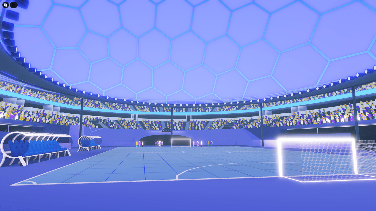 Custom Roblox sports stadium with lighting