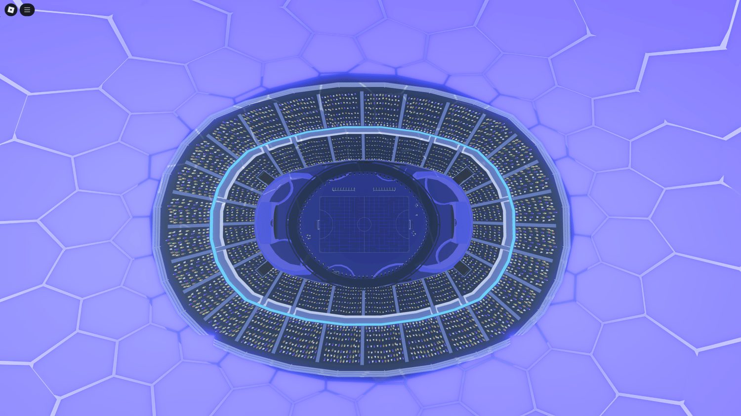 Roblox football map with futuristic props