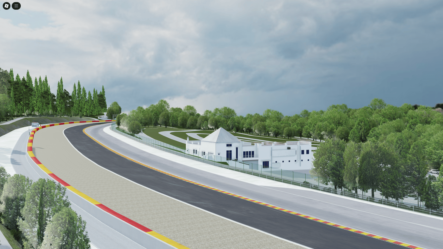 Roblox race track template with elevation and landscape
