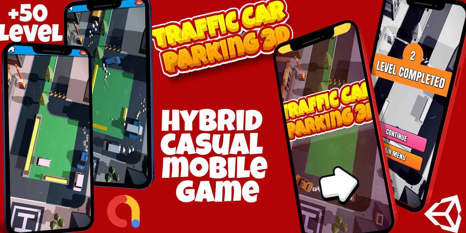 Traffic car parking unity 3d hybrid casual game template unity 3d puzzle game template casual game in unity 3d template